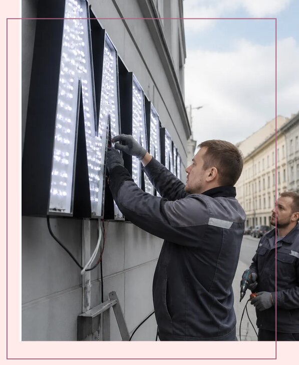 Изготовление и монтаж светодиодных LED вывесок в Сальске